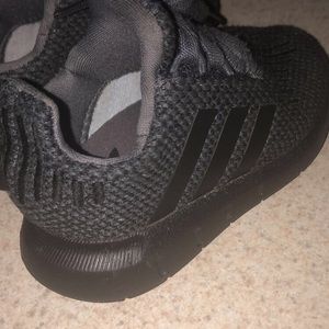 Black Baby Adidas tennis shoes